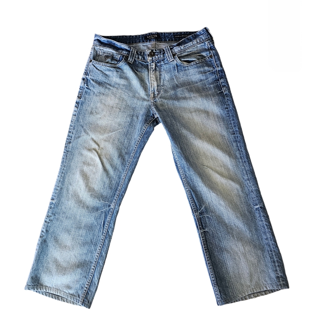 Guess Los Angeles Desmond Relaxed Straight Stonewash Jeans Size 32 x 30